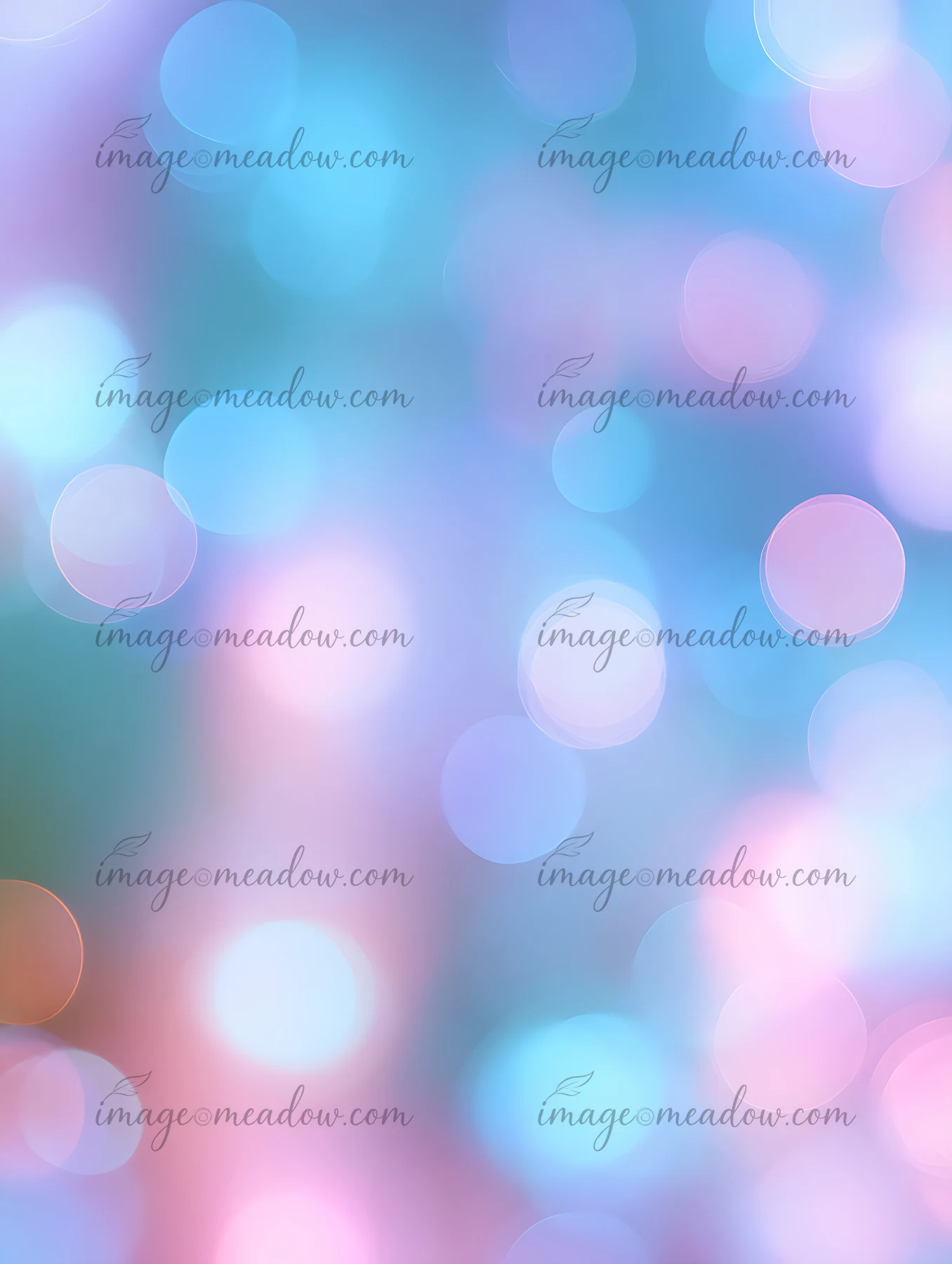 A bright bokeh background features soft circular lights in shades of blue and pink, creating a blurred effect.