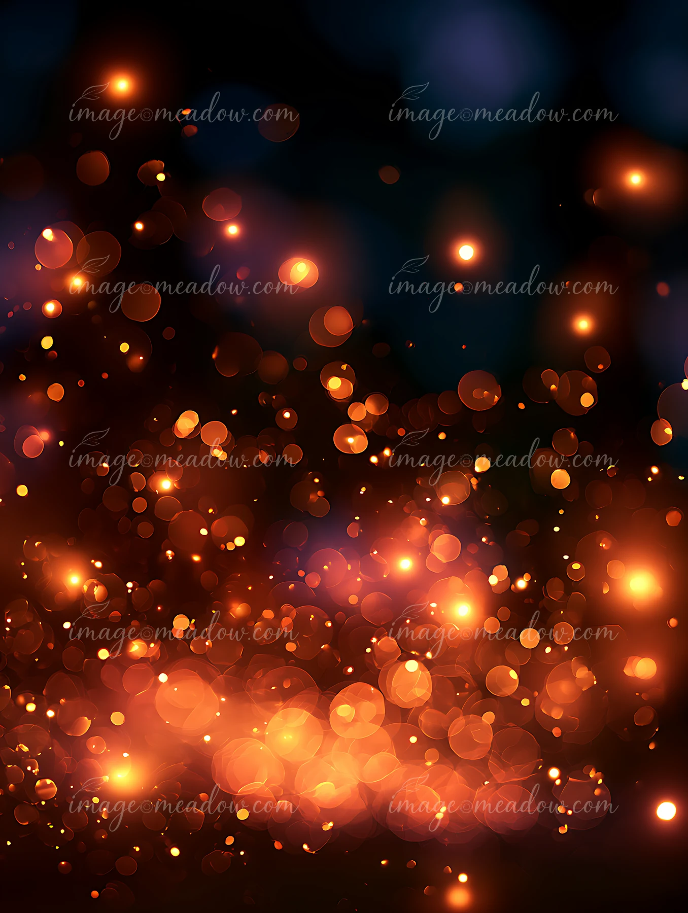 Bright orange and yellow sparks fill the background with a bokeh effect, creating a lively and energetic atmosphere.