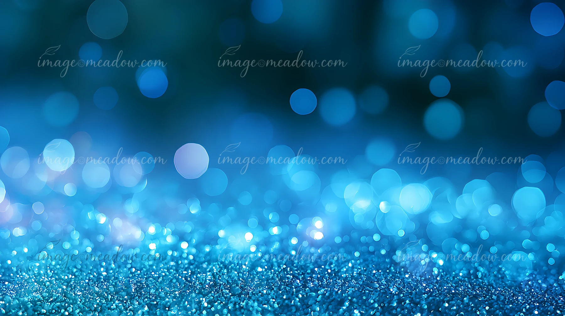 A collection of blue bokeh lights creates a vibrant background with a textured surface.