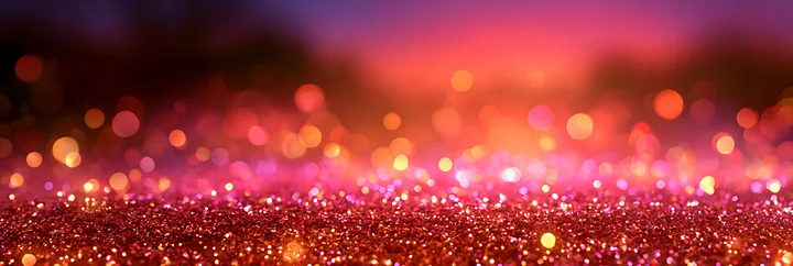 Colorful bokeh lights shine in layers, creating a vibrant and shimmering background effect.